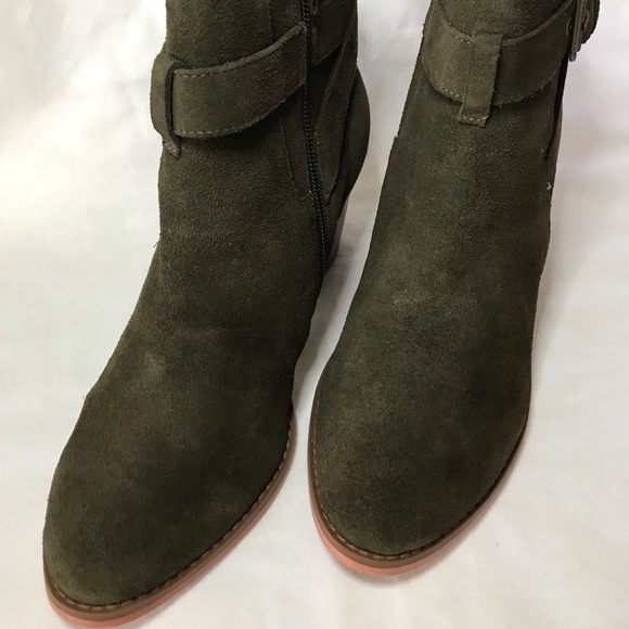 NWOT Sole Society Paislee Suede Buckle Bootie - Picture 2 of 5